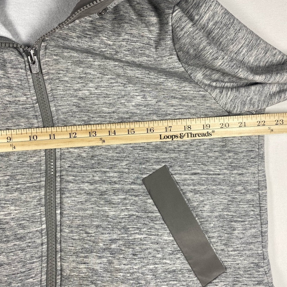 Athleta gray‎ jacket LARGE zip up - Picture 6 of 12
